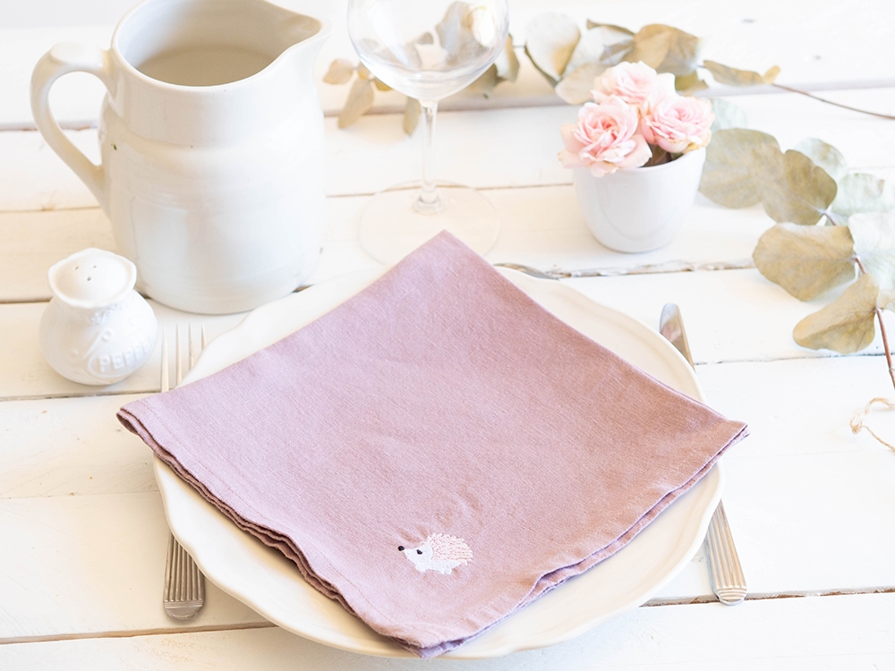 Serviette de table à l'unité - Hérisson