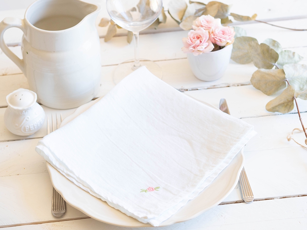 Serviette de table à l'unité - Rose