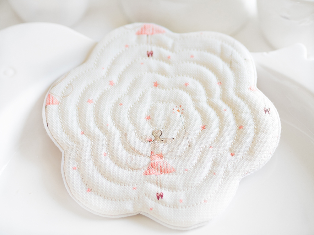 Sous tasse / mug rug - Lin anglais - Silly
