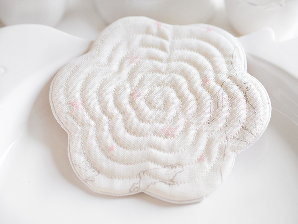 Sous tasse / mug rug - Lin anglais - Charlotte