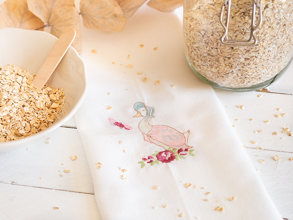 Serviette de table en coton - Sophie Canetang à l'arrivée du printemps