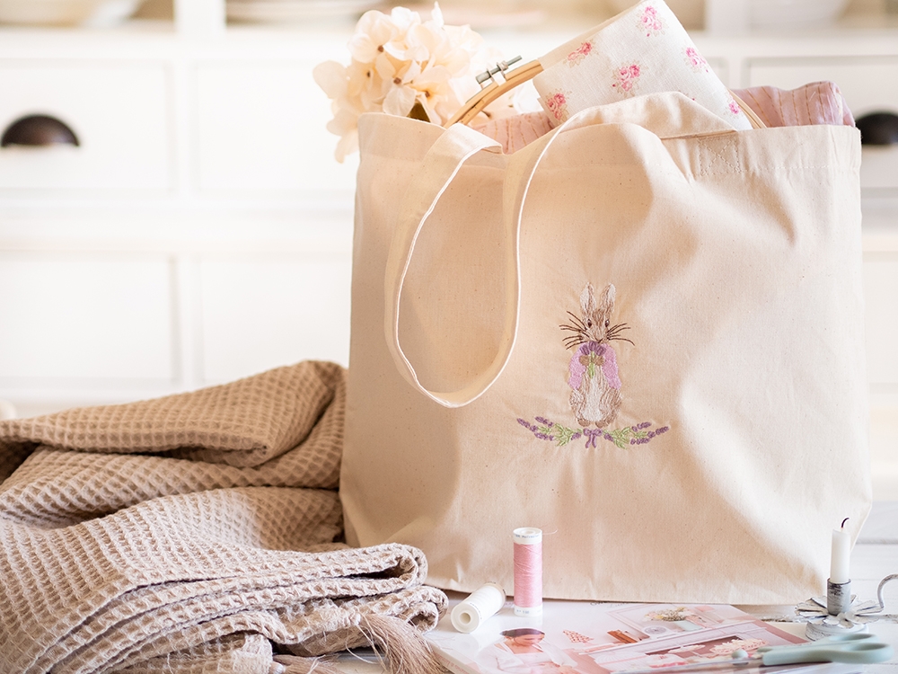 Sac en coton - Pierre dans le champs de lavande