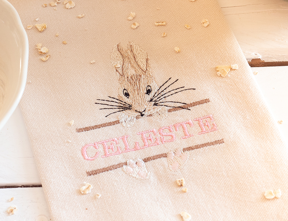 Pierre Lapin et la pancarte à personnaliser