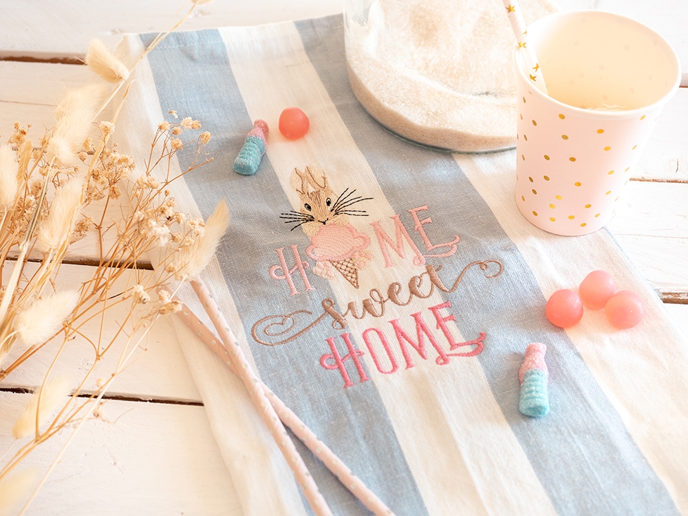 Tea Towel - Pierre Lapin Home Sweet Home