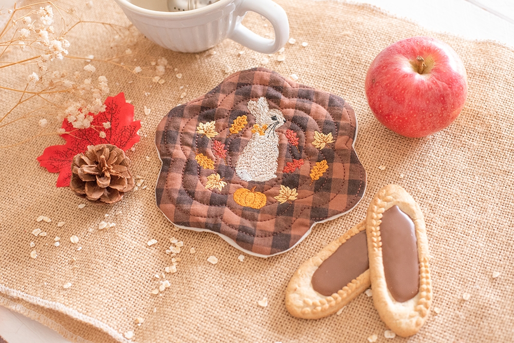 Sous tasse / mug rug - Les joies de l'automne