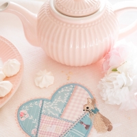 Queue de Coton et le coeur appliqué