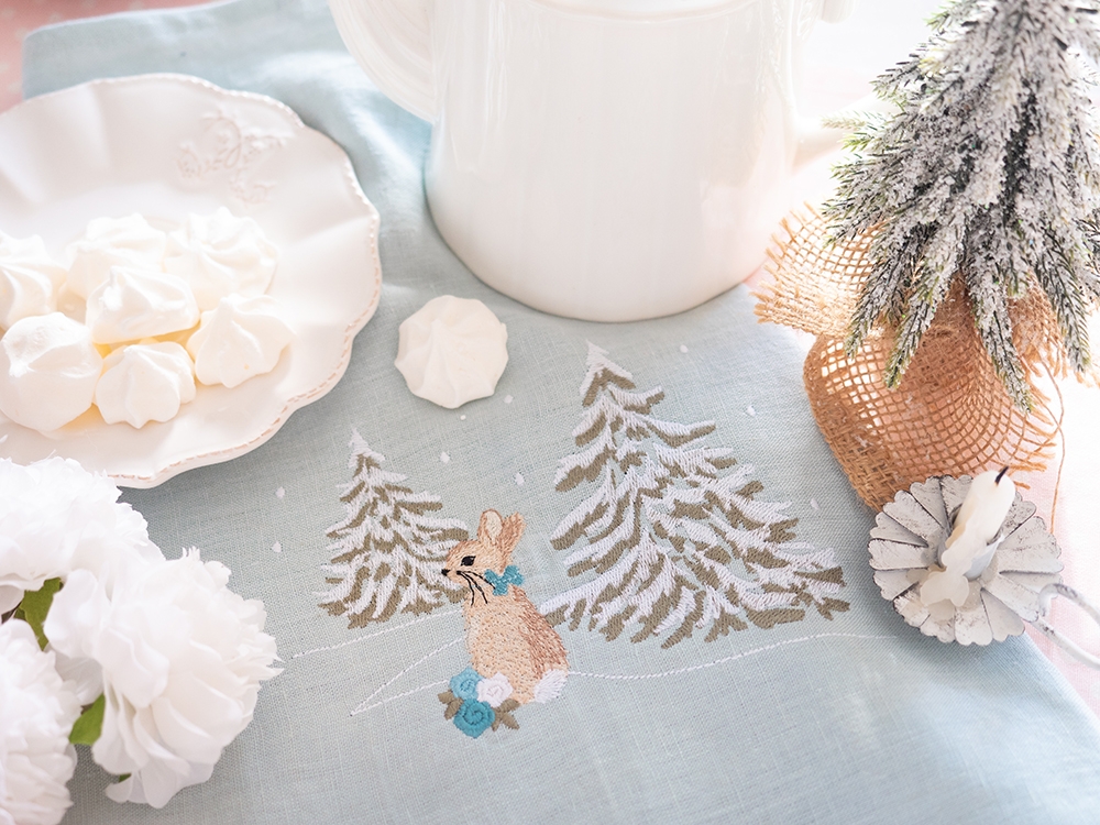 Tea Towel - Queue de Coton dans la neige