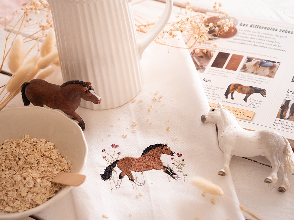 Serviette de table en coton - Pride, mon poney adoré