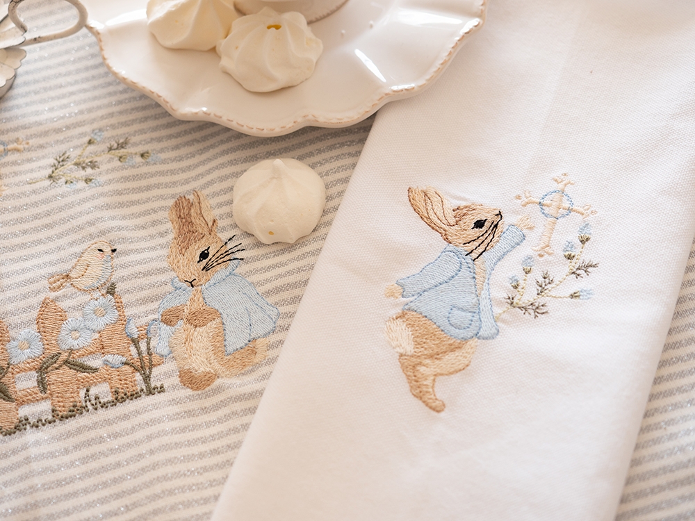 Serviette de table en coton - Pierre et le chemin vers la foi