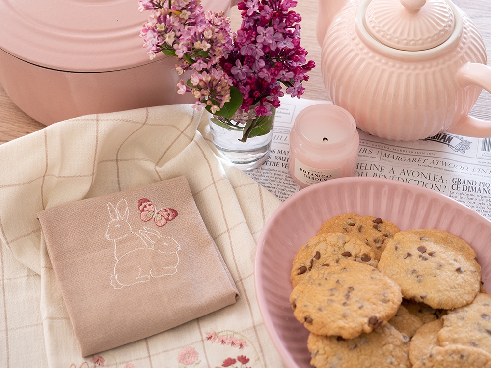 Serviette de table en coton - Countryside duo de lapins