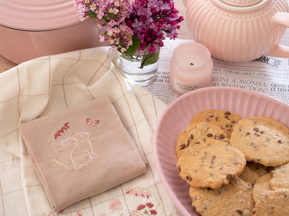 Serviette de table en coton - Countryside Lapin et Papillon