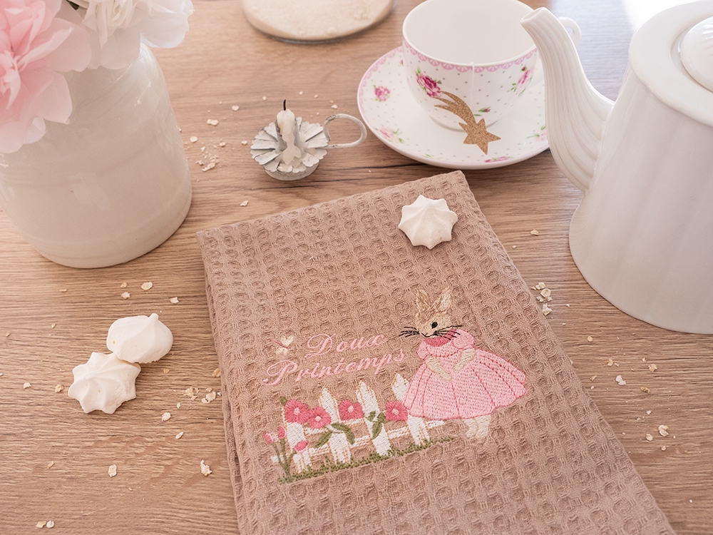 Tea Towel - Bienvenue Doux Printemps
