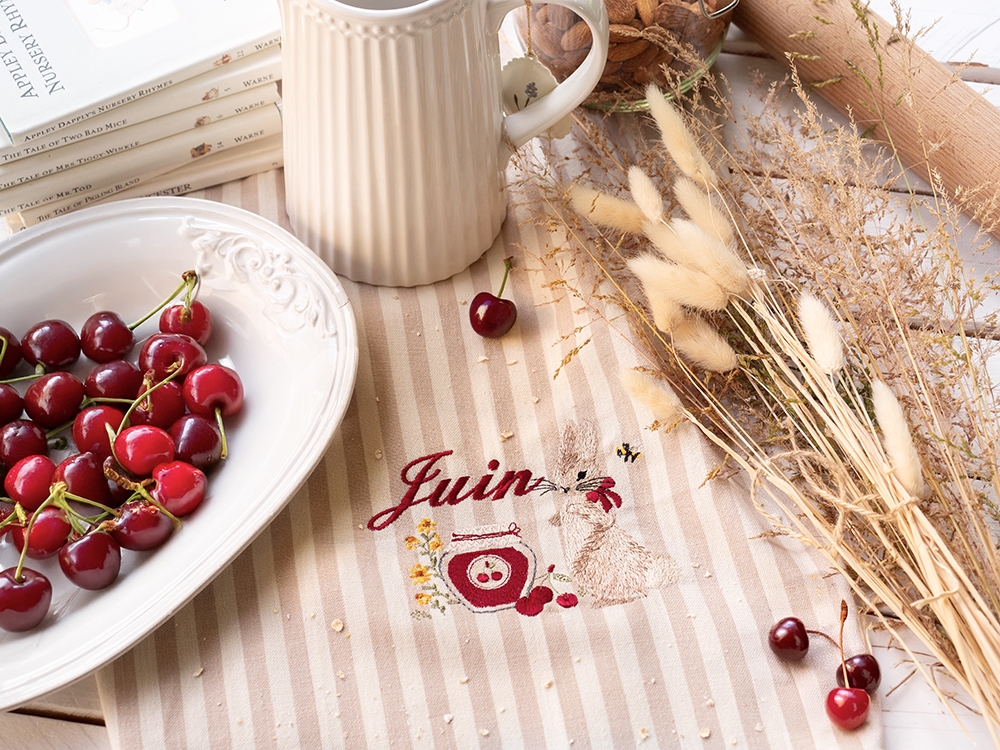 Tea Towel - Juin - Le temps des cerises