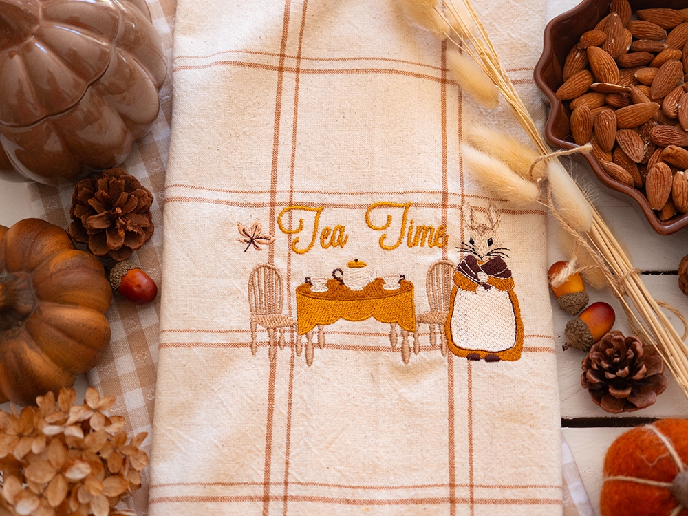 Tea Towel - Tea Time d'Automne