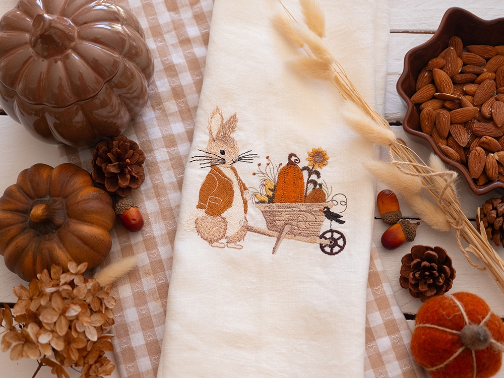 Tea Towel - Récolte pour Thankgiving