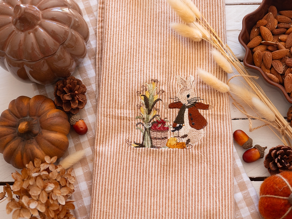 Tea Towel - Peter prépare Thankgiving