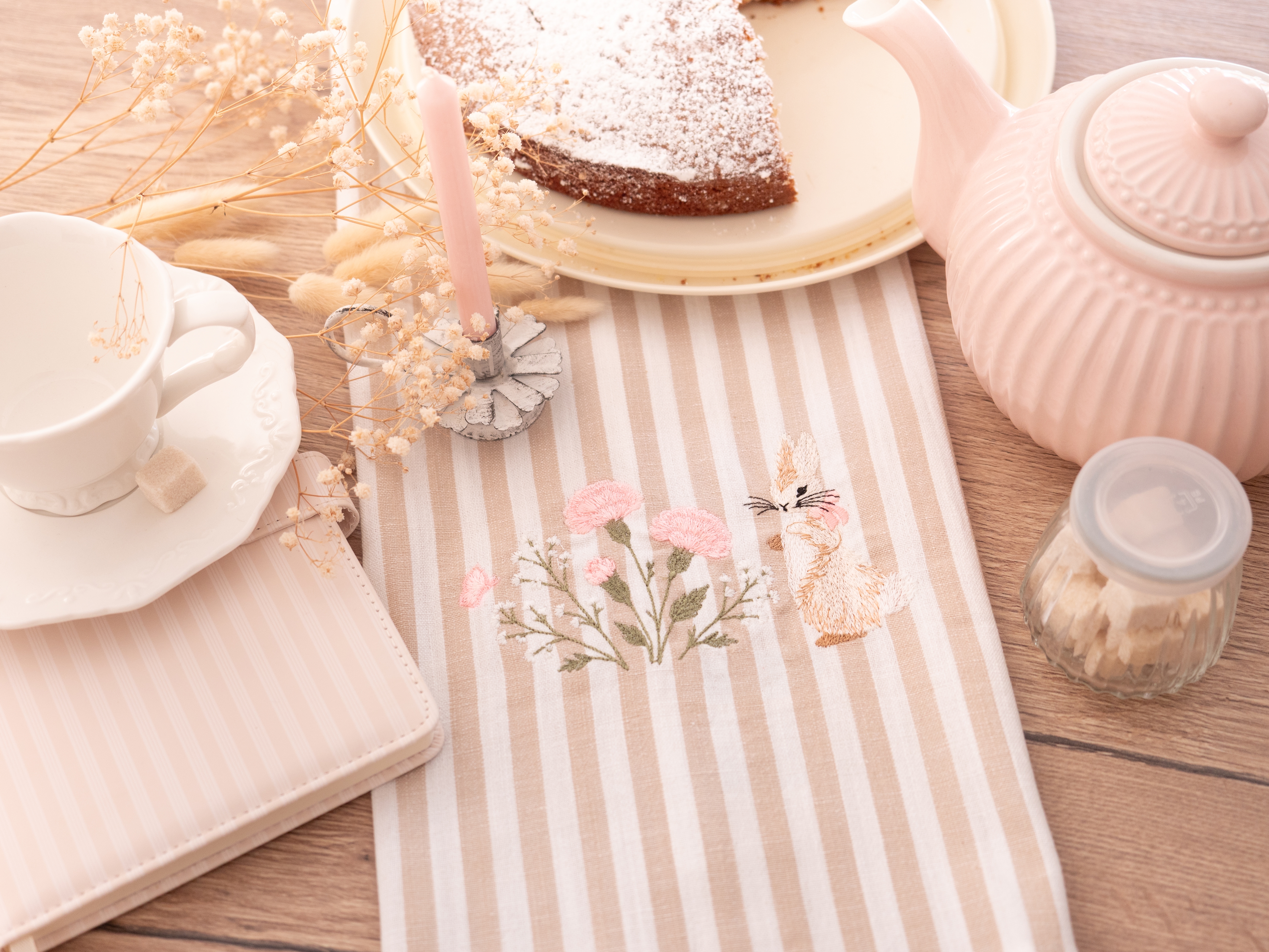 Tea Towel en coton - Douceur dans les oeillets